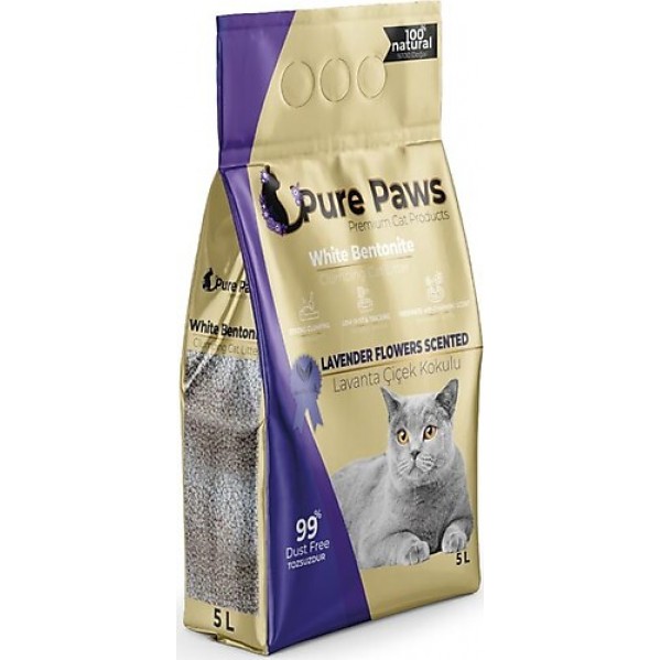 WHİTE PURE PAWS LAVANTA KOKULU KEDİ KUMU 10LT